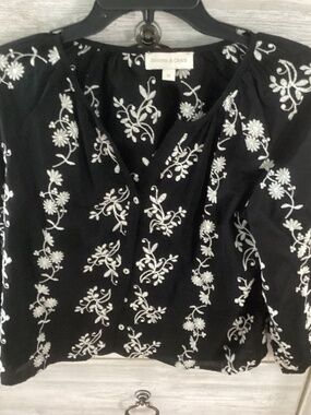 Black and white blouse